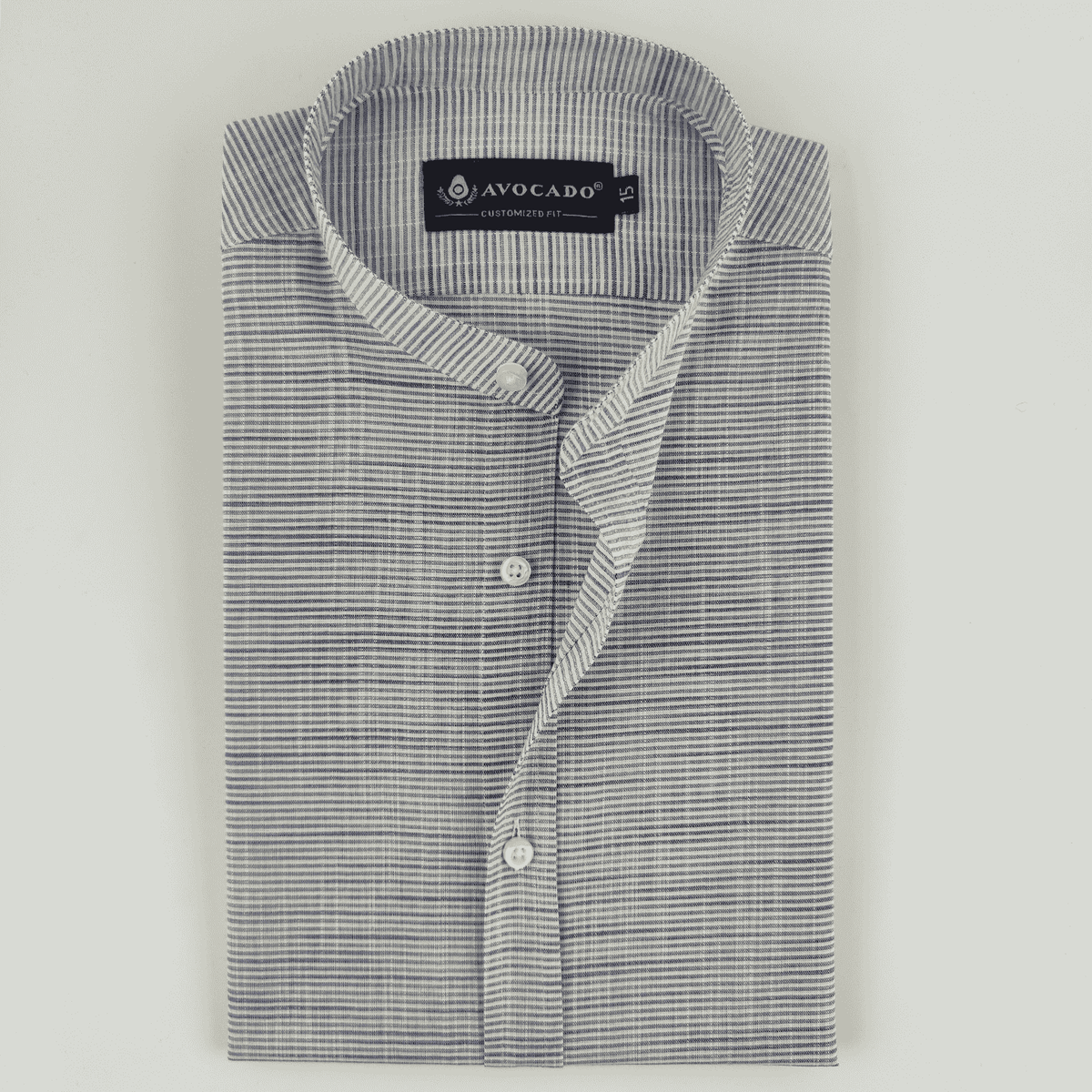 Navy Blue & White Striped Shirt