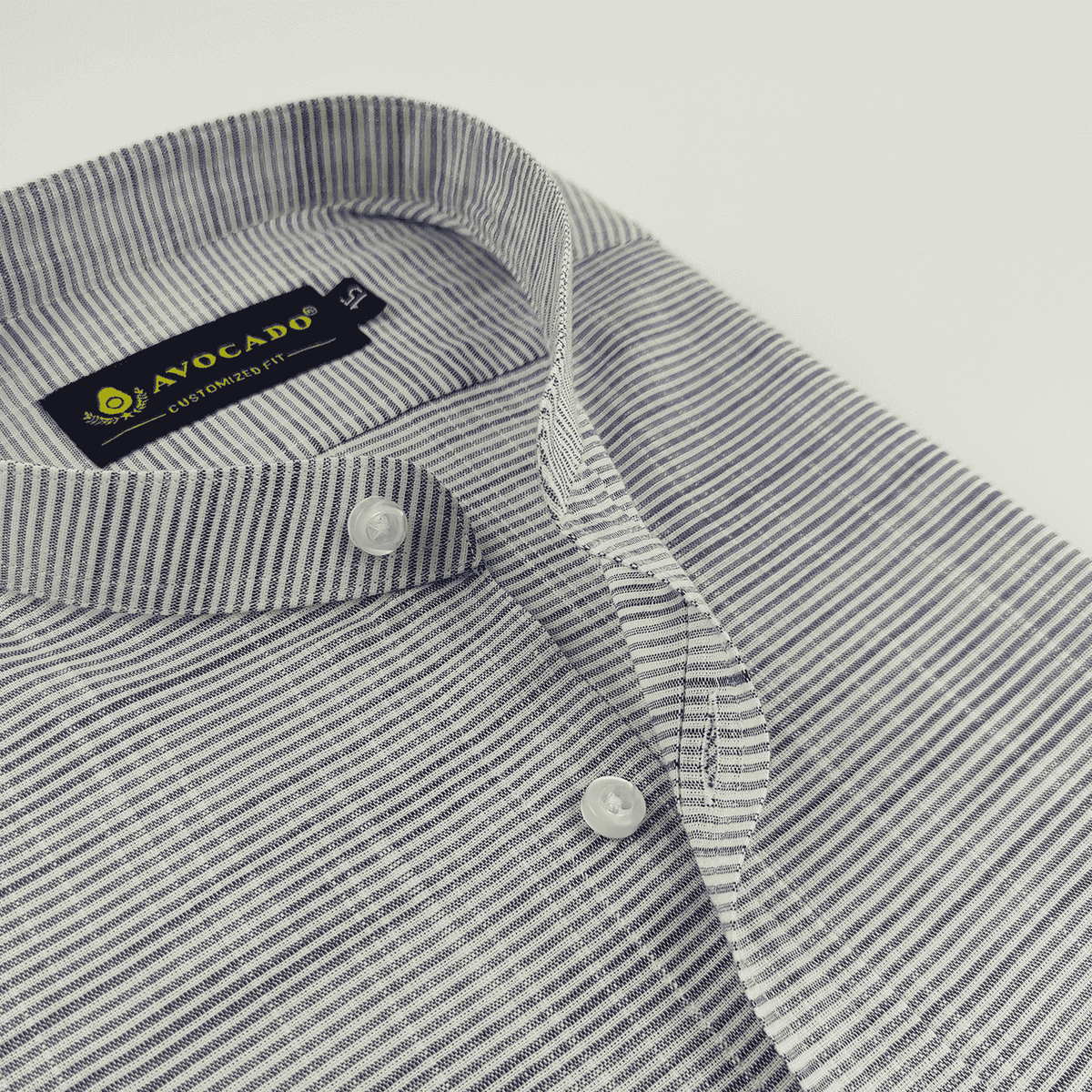 Navy Blue & White Striped Shirt