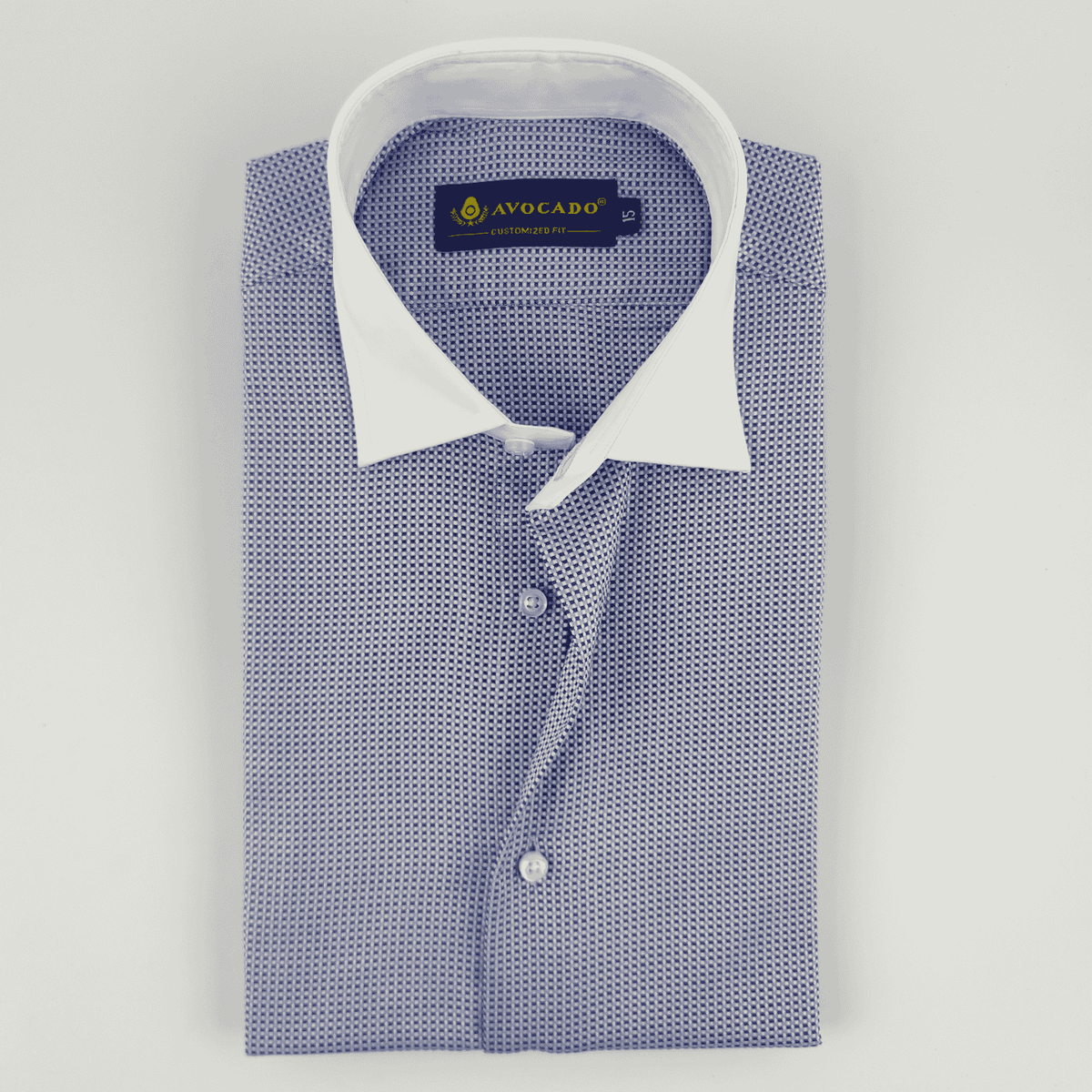 Royal Blue & White Dotted Shirt