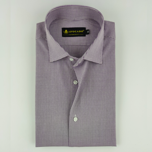 Purple Self Textured Formal Shirt