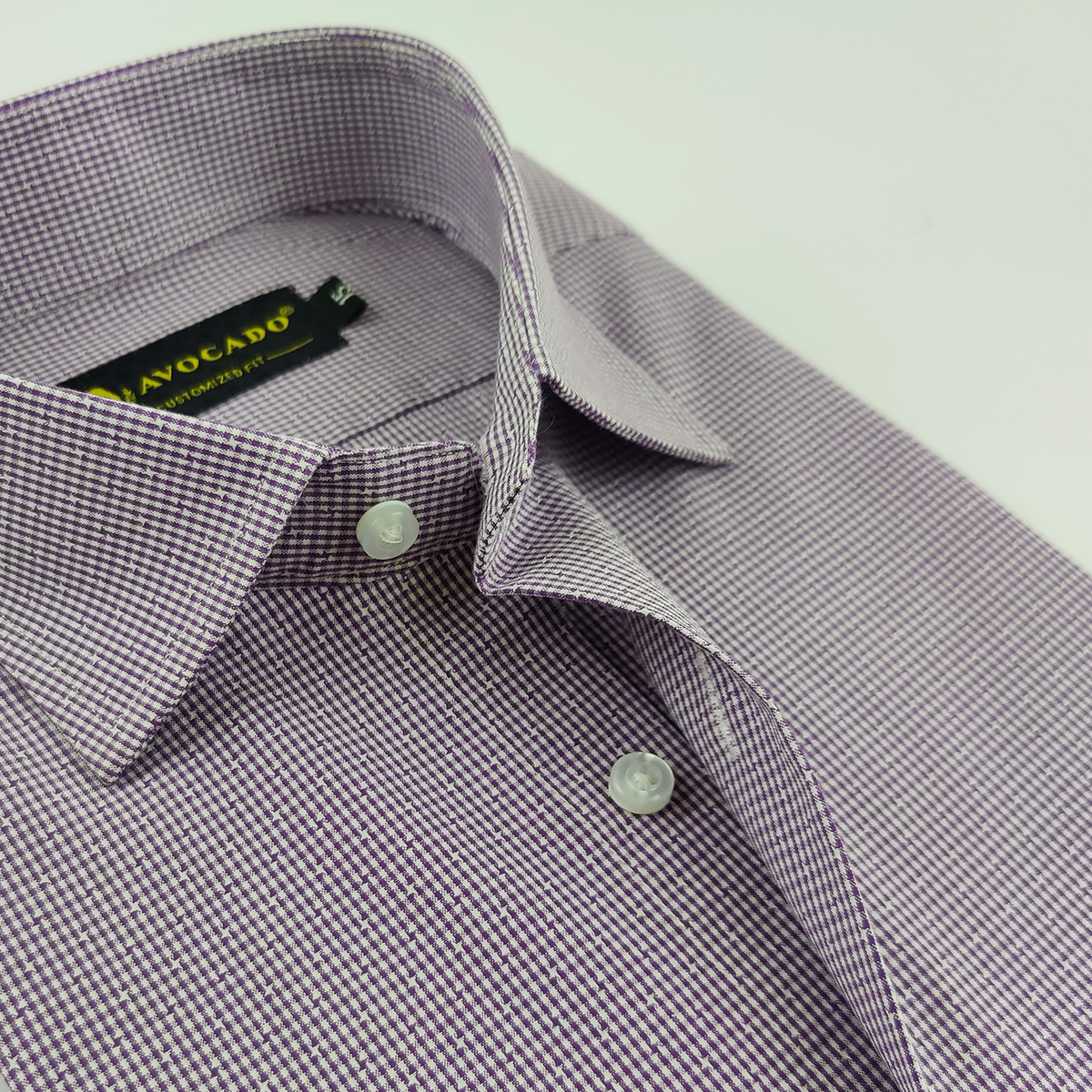 Purple Self Textured Formal Shirt