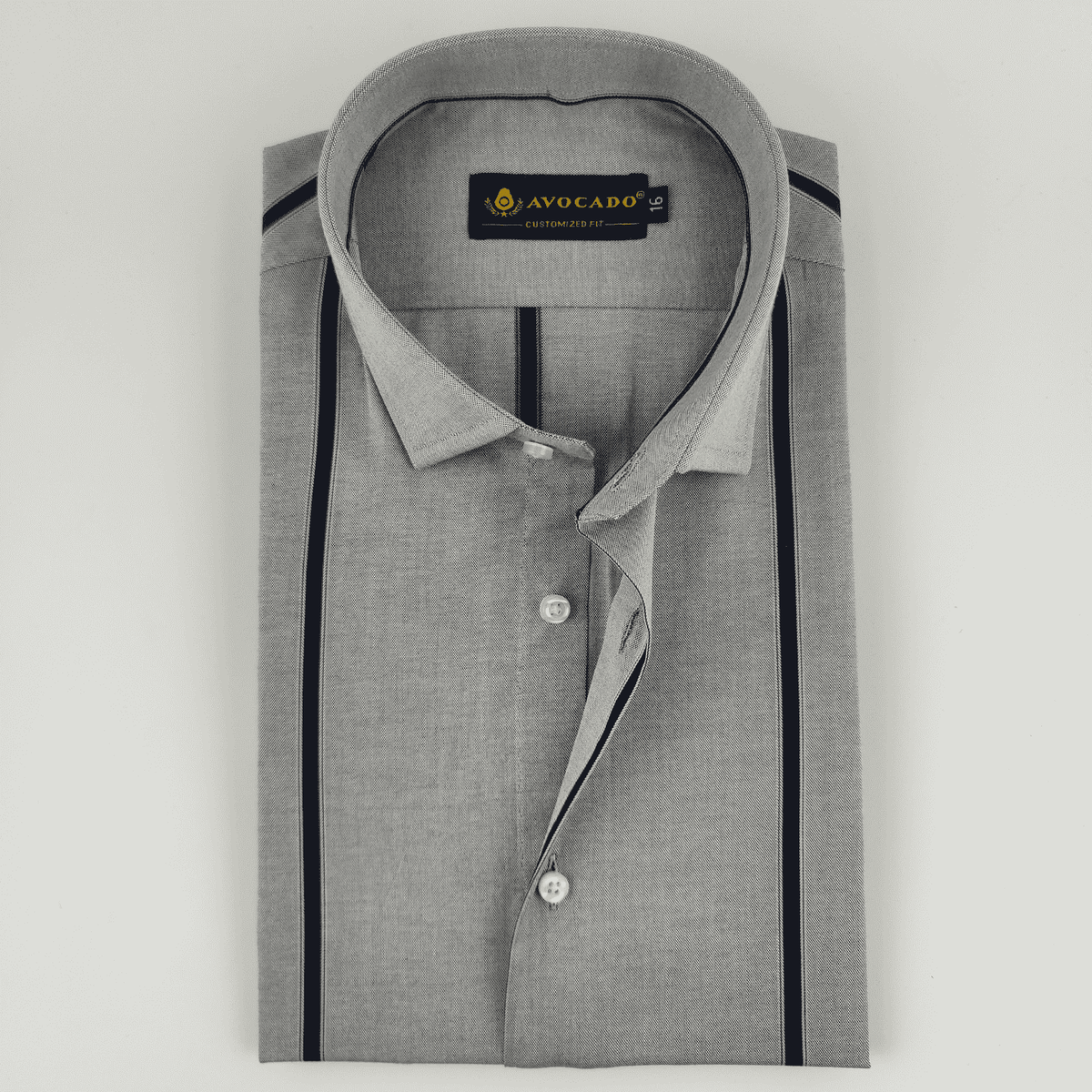 Navy Blue & light Blue Oxford Striped Shirt