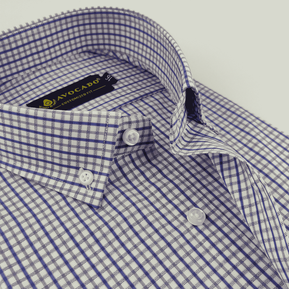 Royal Blue & Light Purple Check Shirt