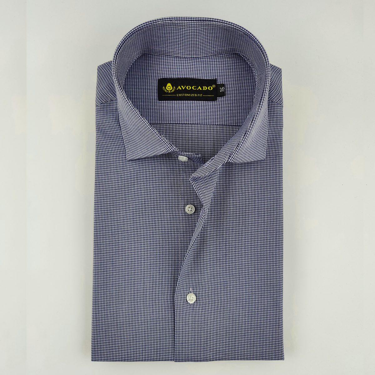 Navy Blue & White Formal Shirt