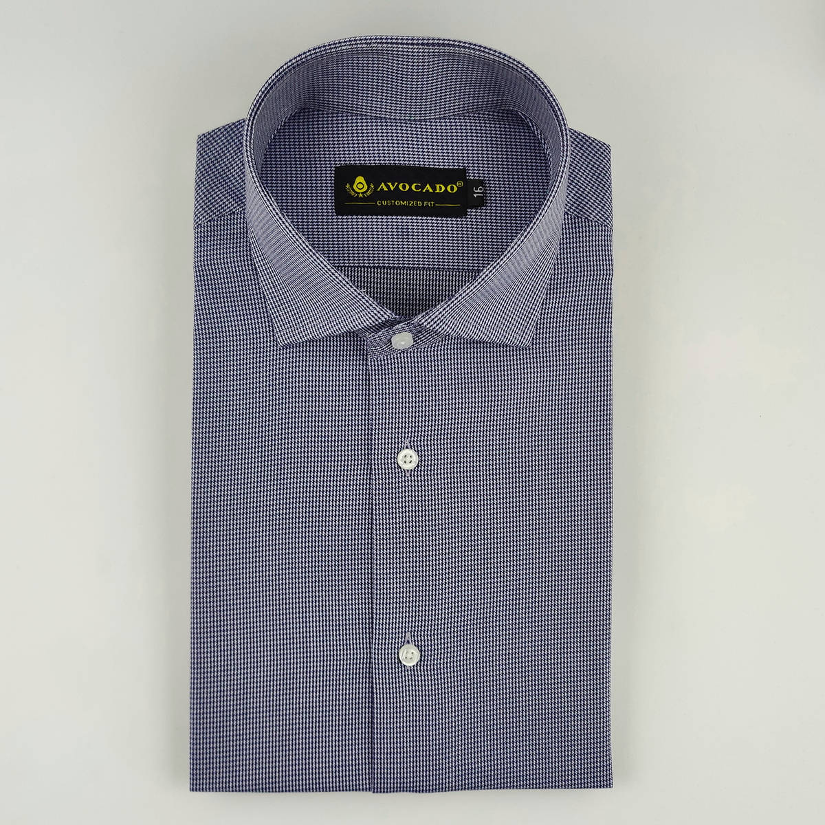 Navy Blue & White Formal Shirt