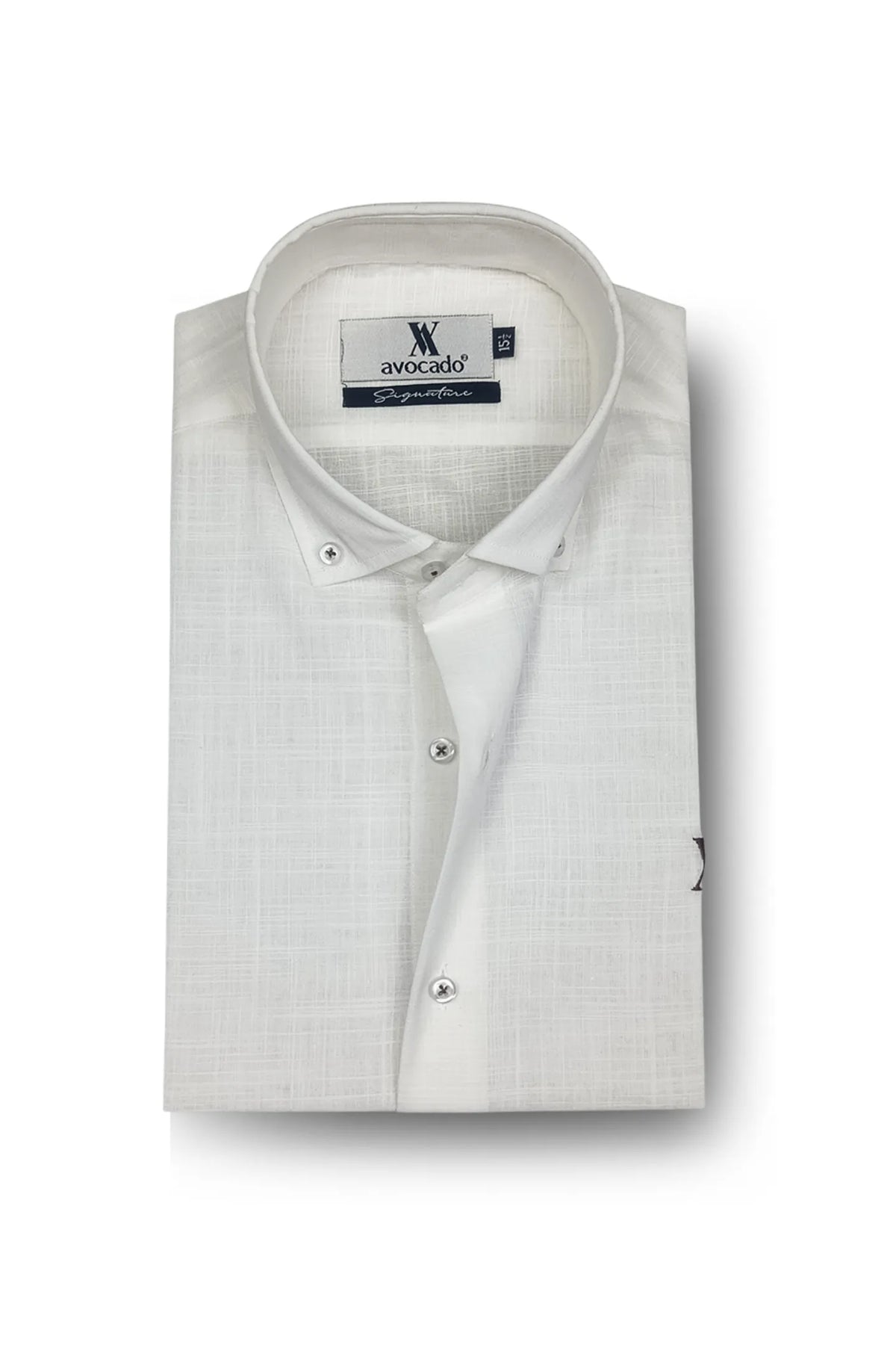 Off White Irish Linen Button Down Shirt