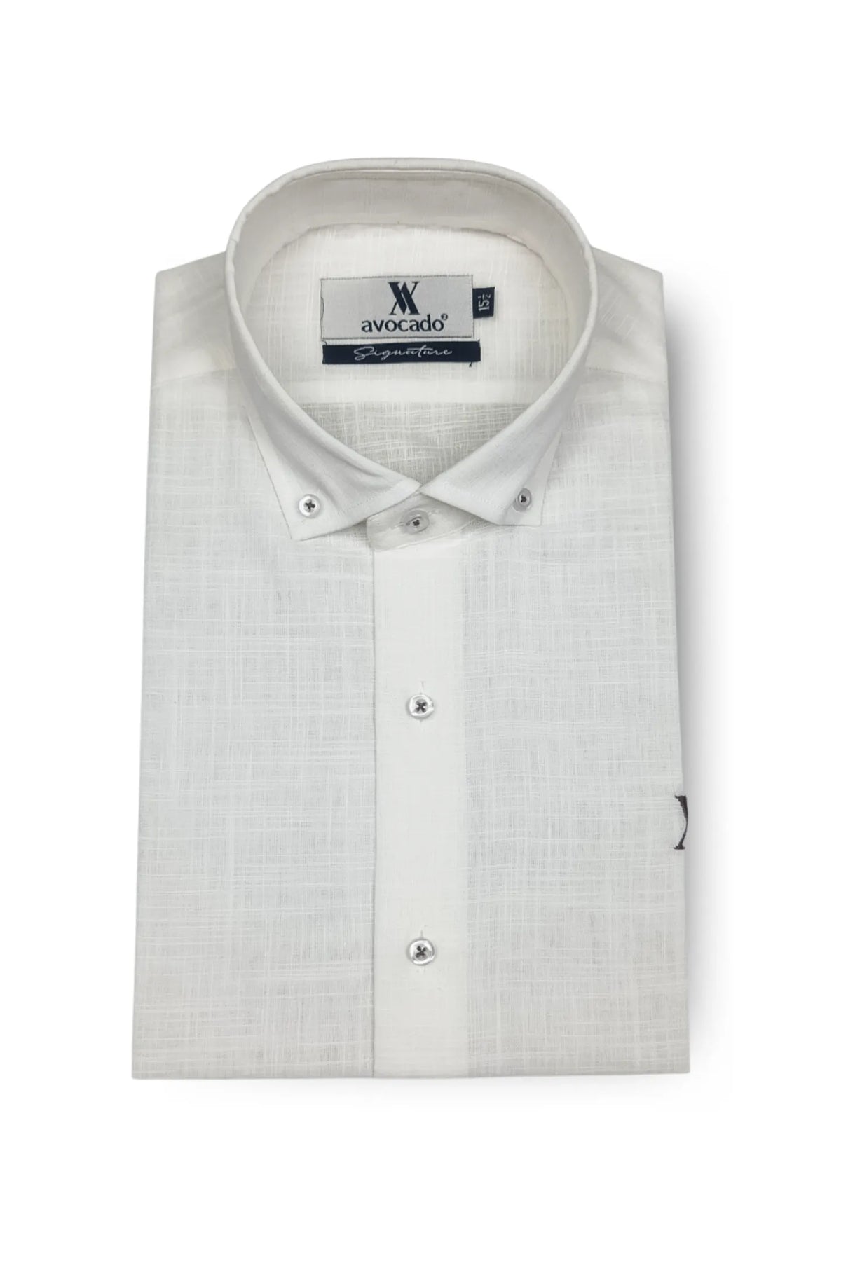 Off White Irish Linen Button Down Shirt