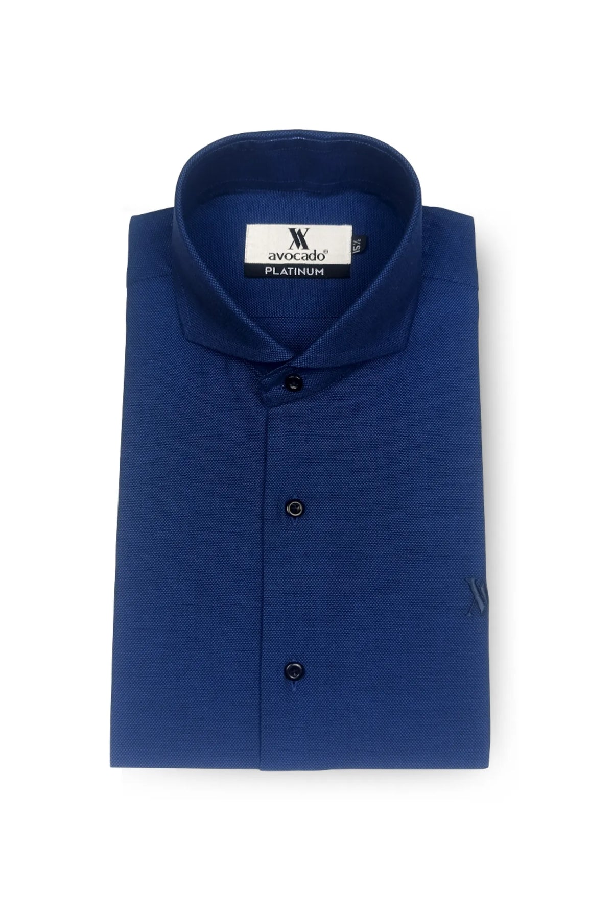 Dark Navy Self Texture Formal Shirt