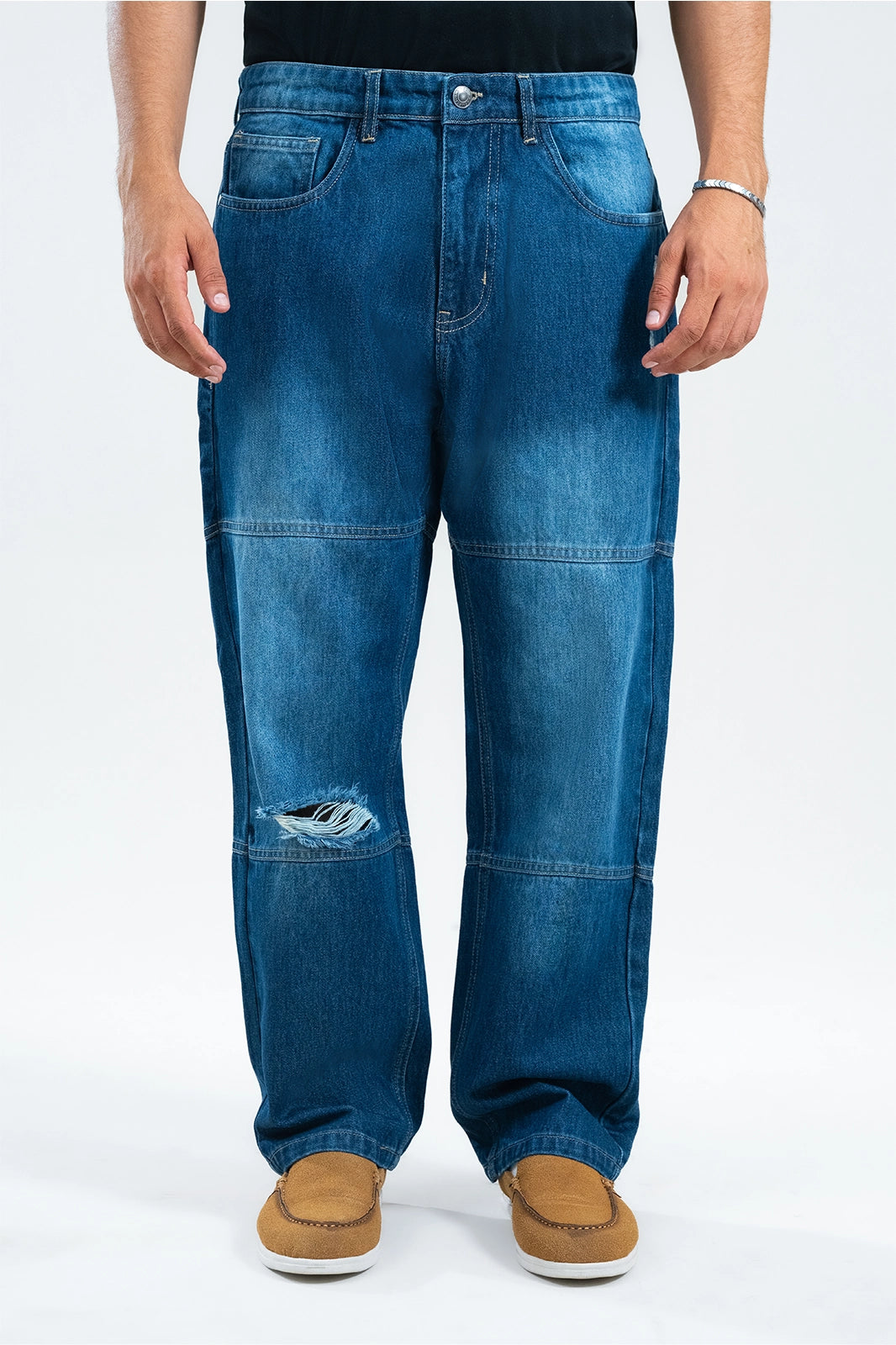 Dark Blue Grinding-Straight Fit