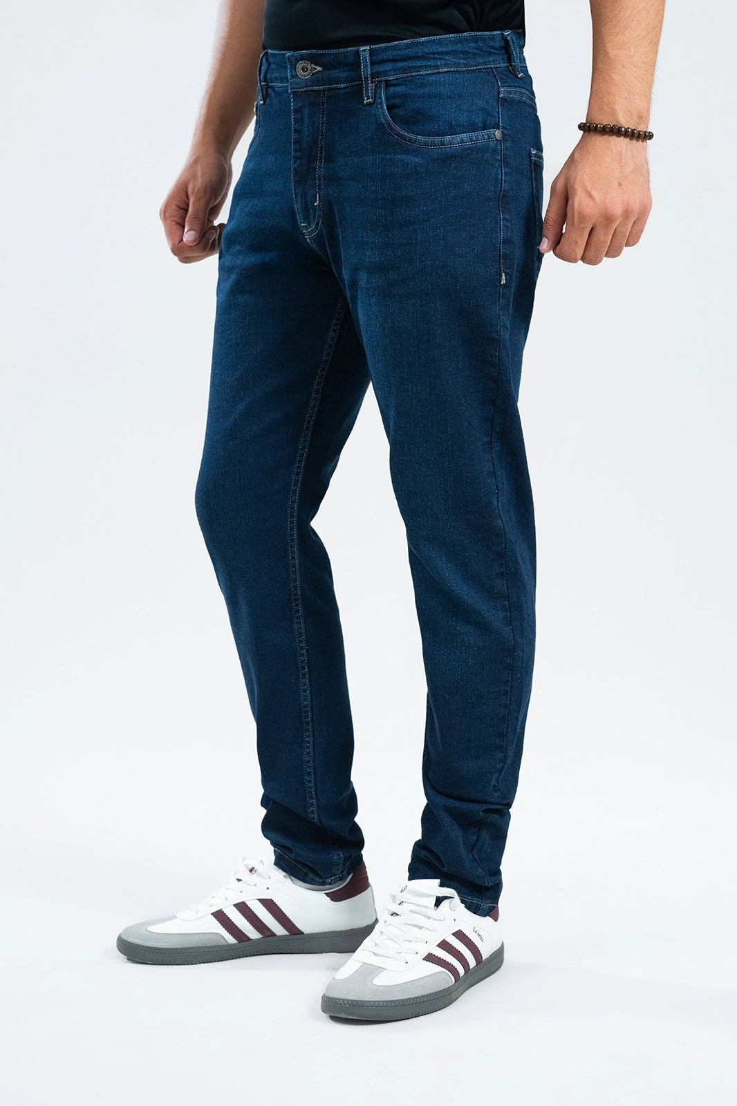Deep Blue Stretch Denim – All Day Comfort That Moves | Slim Fit