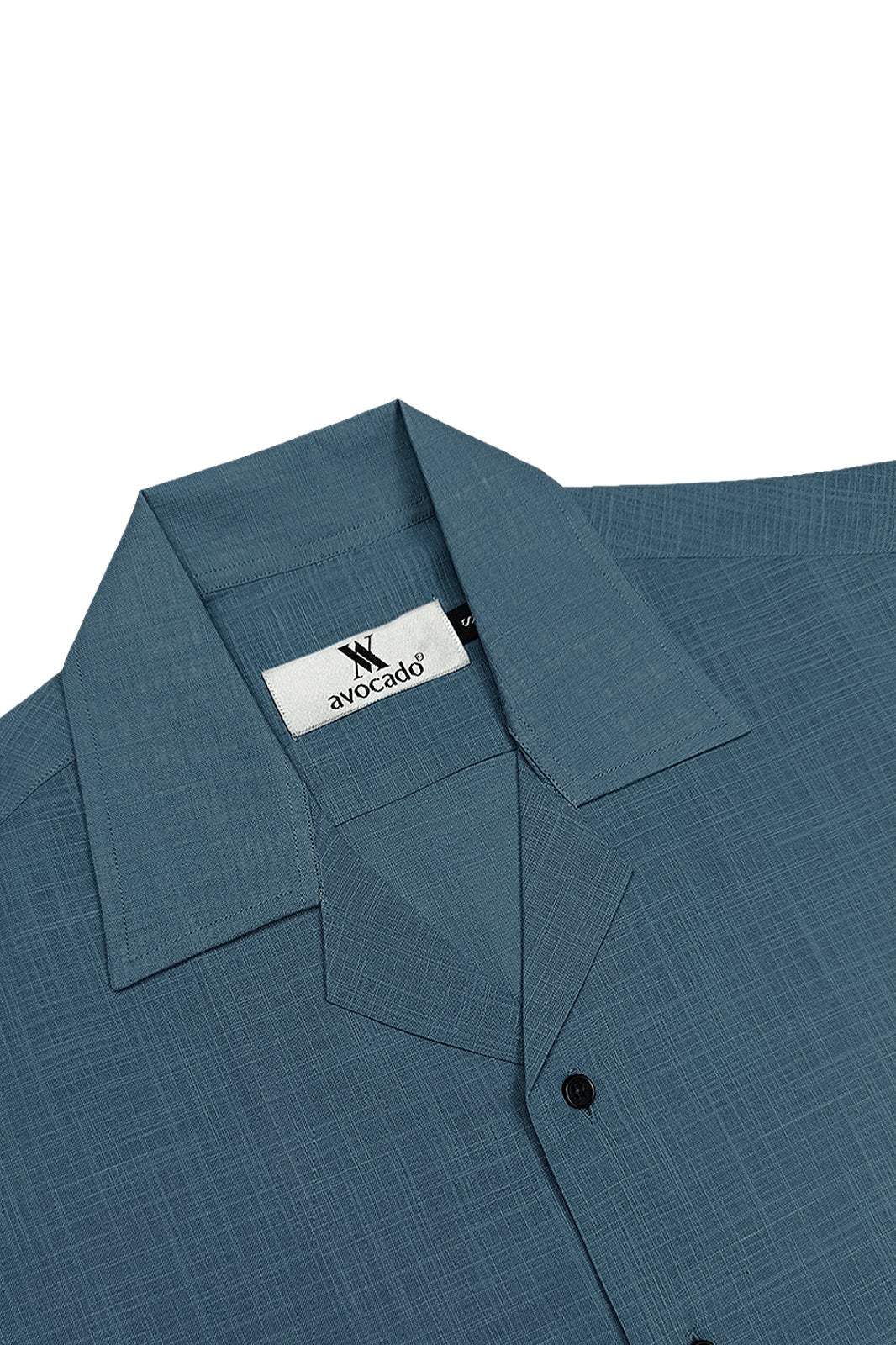 Light Turquise Irish Linen Cuban Collar Shirt