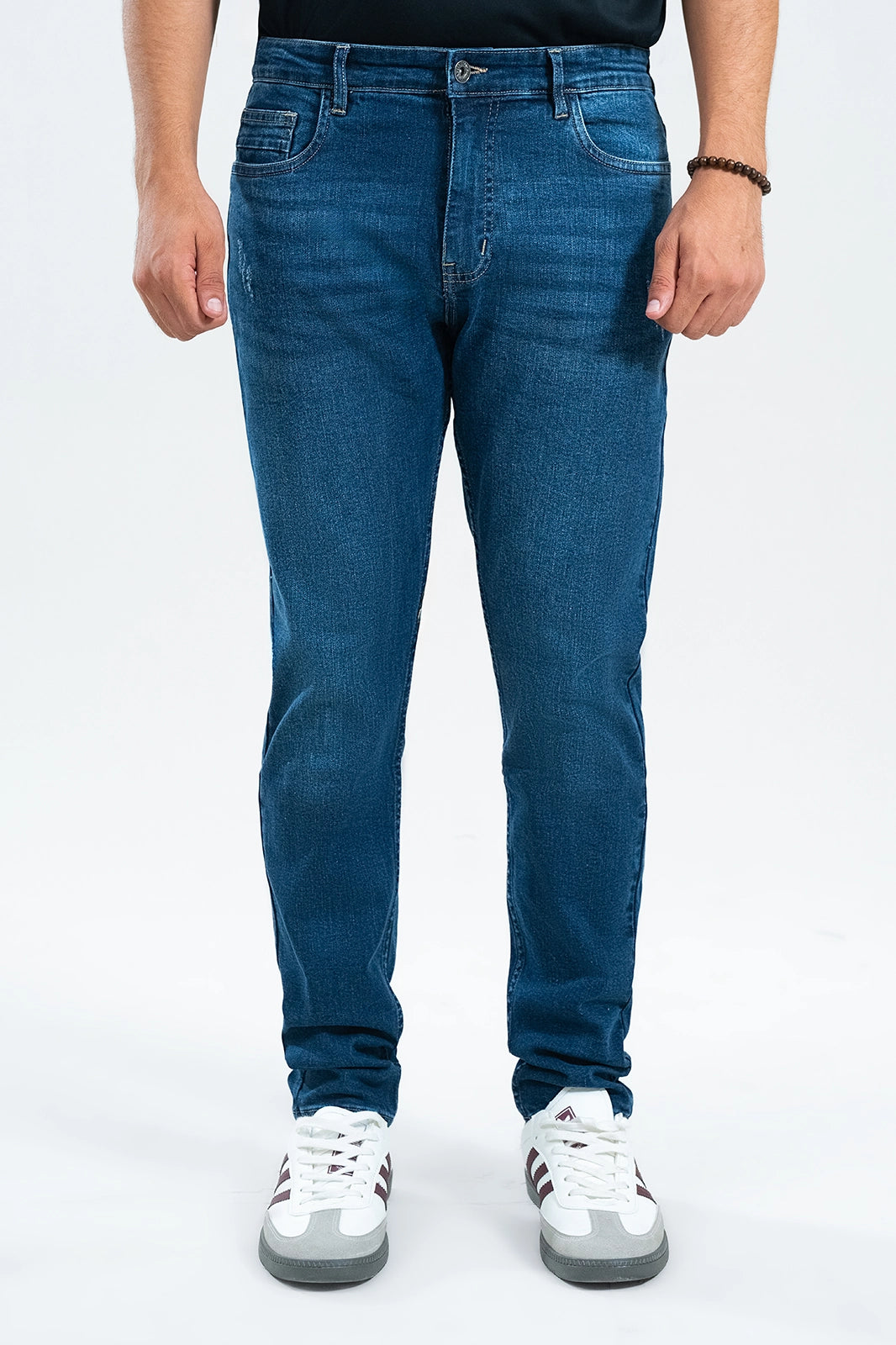 Mid Blue Grinding Denim – Street Made, Sharp Fit | Slim Fit