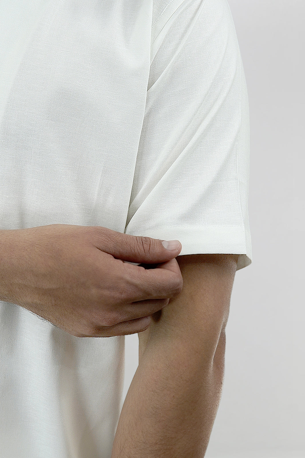 Mid White Heavy-Weight Irish Linen Cuban Shirt