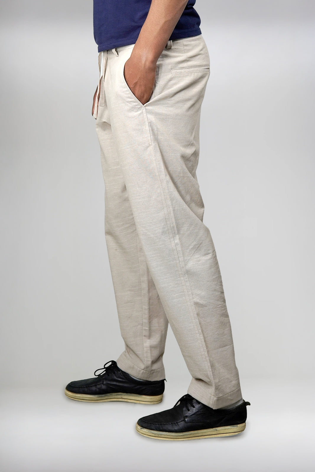 Rust Peach Irish Linen Fashion Trousers