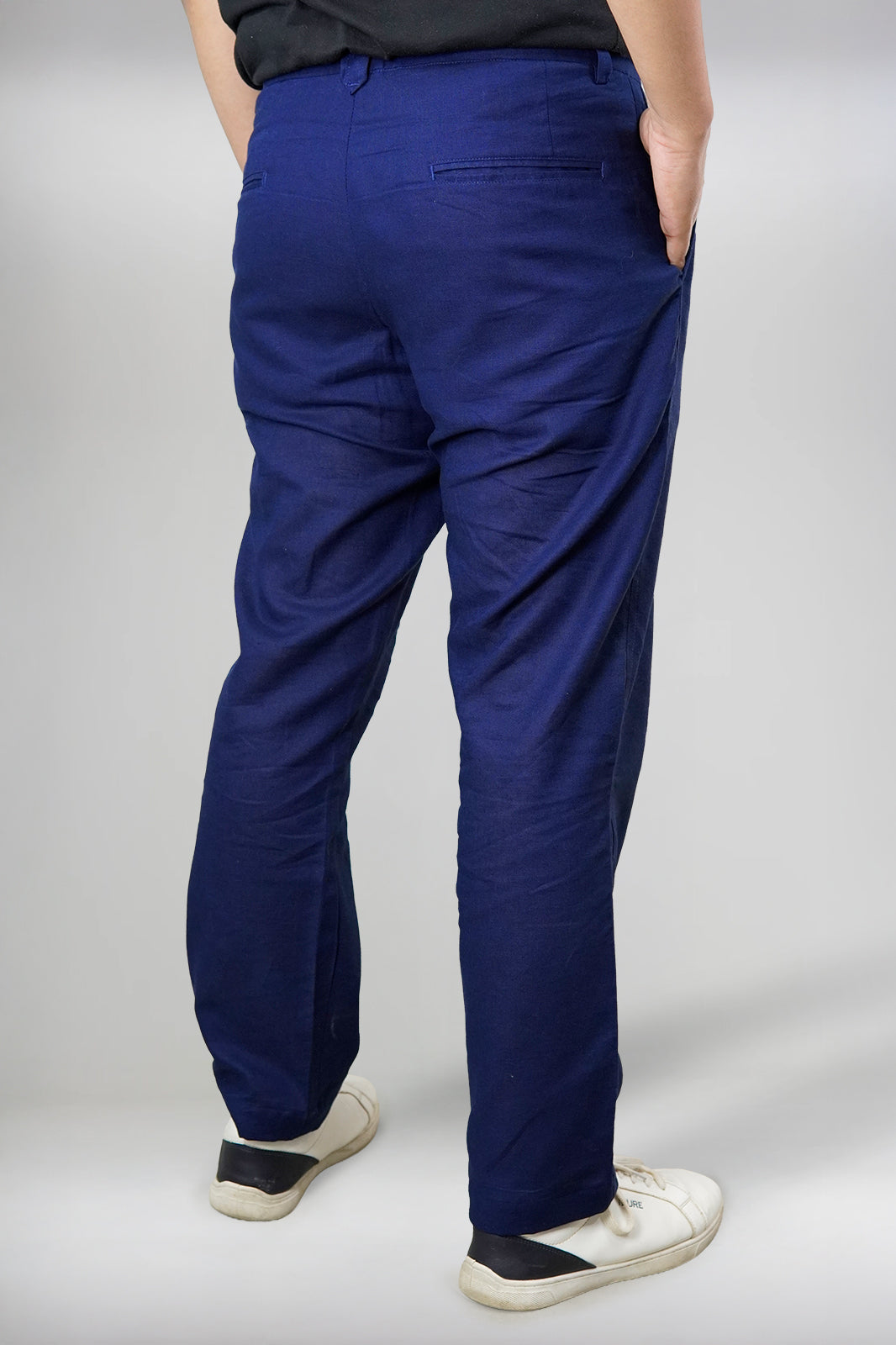 Men’s Navy Irish Linen Trousers