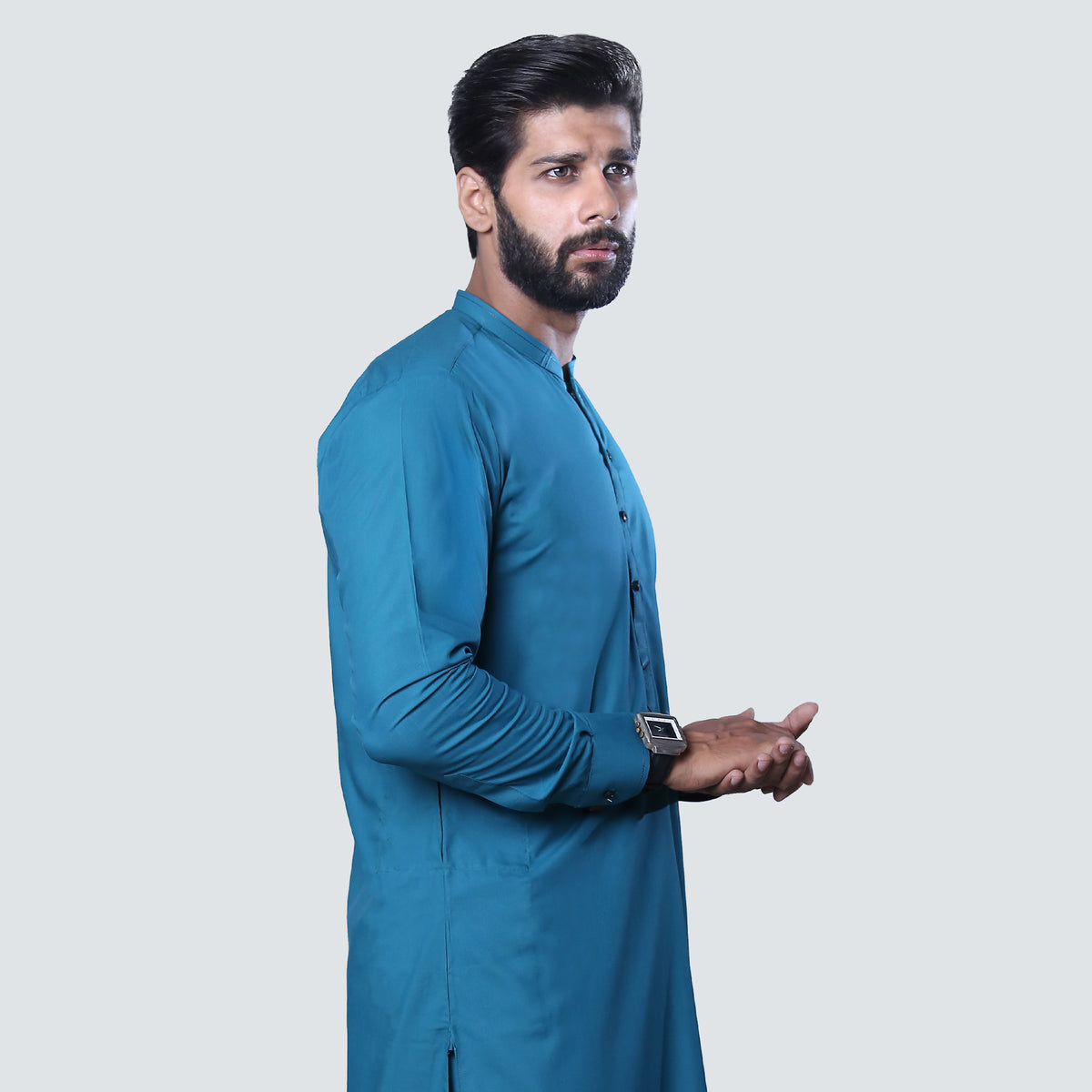 LIGHT TEAL BLANDED DESIGNER KAMEEZ SHALWAR