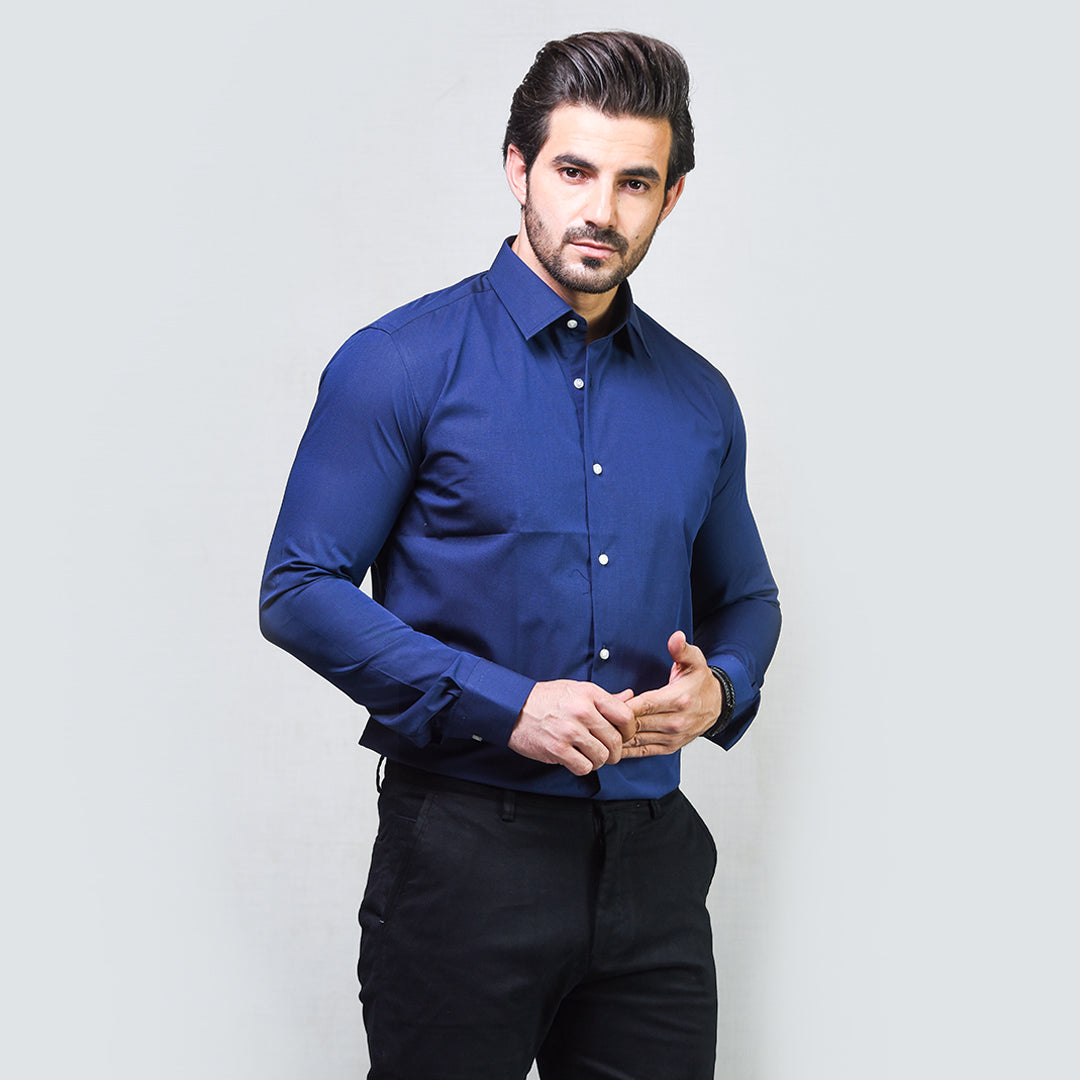 Navy Blue Light Shemray Formal Shirt
