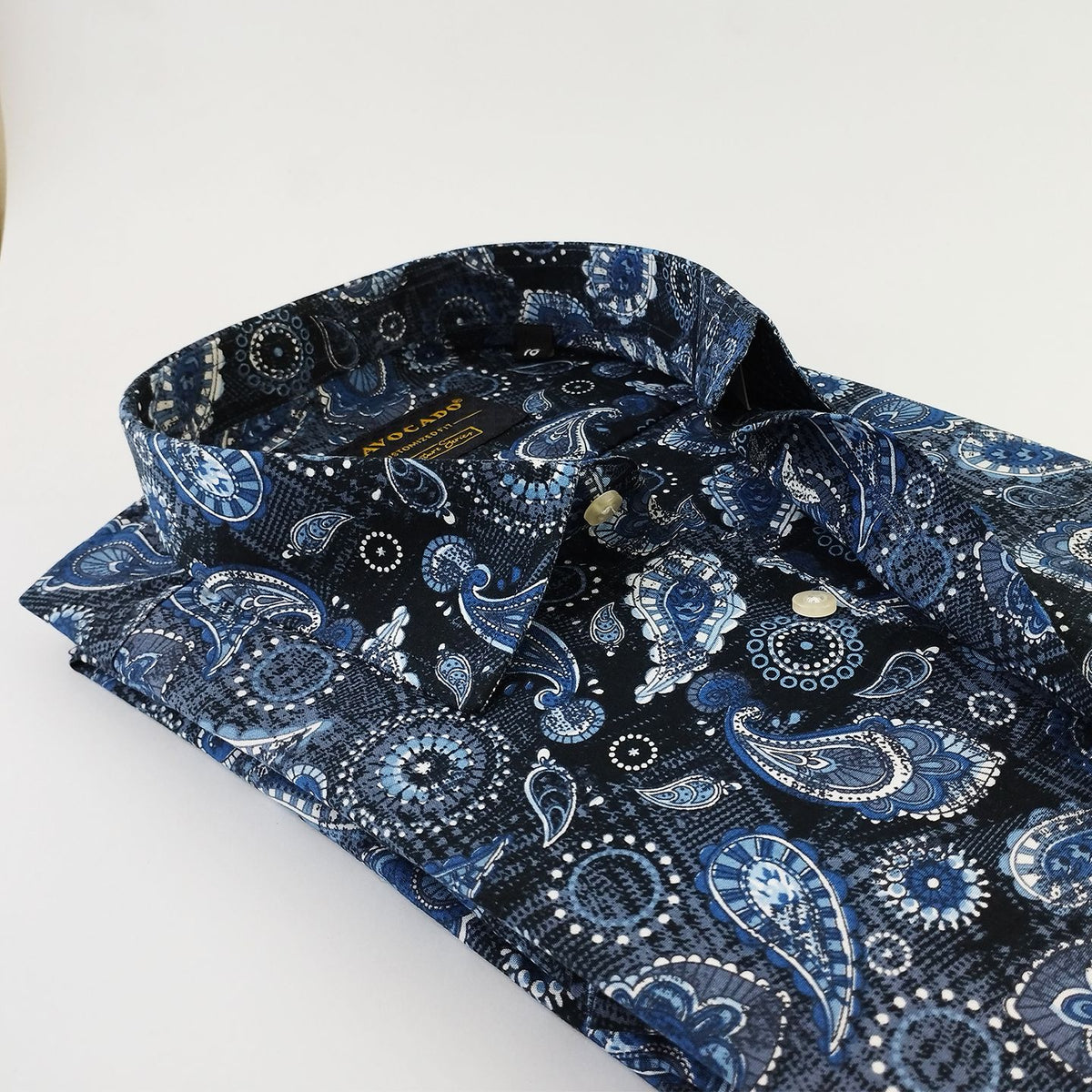 Royal Grey & White Flower Printed Shirt