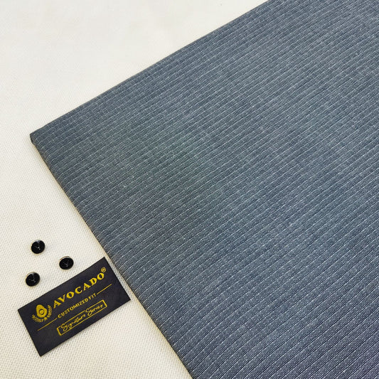 Dark Grey Texture kameez shalwar Fabric with Buttons & label