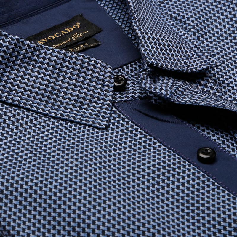NAVY BLUE MICRO CHECK SHIRT