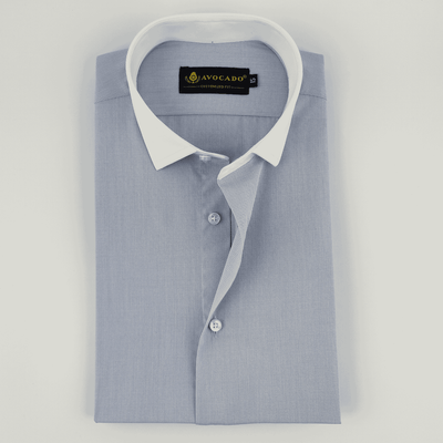 Sky Blue Self Dress Shirt