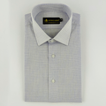 White & Navy Blue Check Shirt