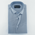 SIGNATURE STEEL BLUE SELF TEXTURED SHIRT