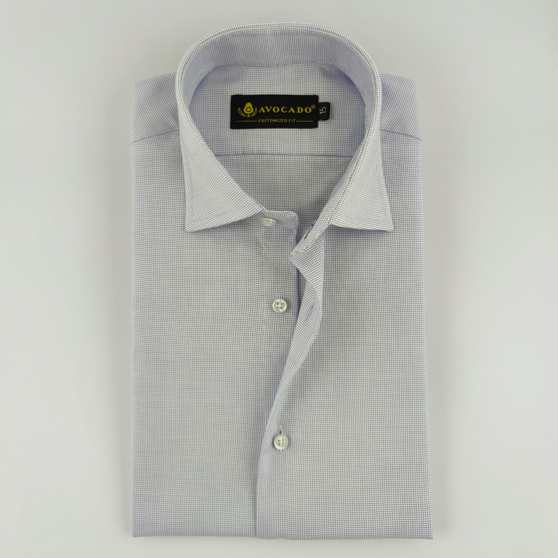 Sky Blue Self Formal Shirt