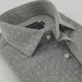 SIGNATURE GREY AND WHITE FLOWER TEXTURED SHIRT