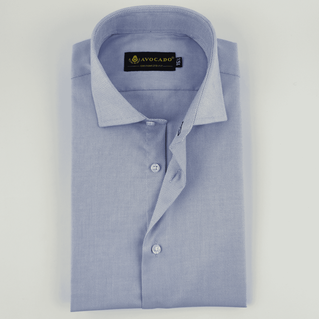 Light Blue Self Pin Point Shirt