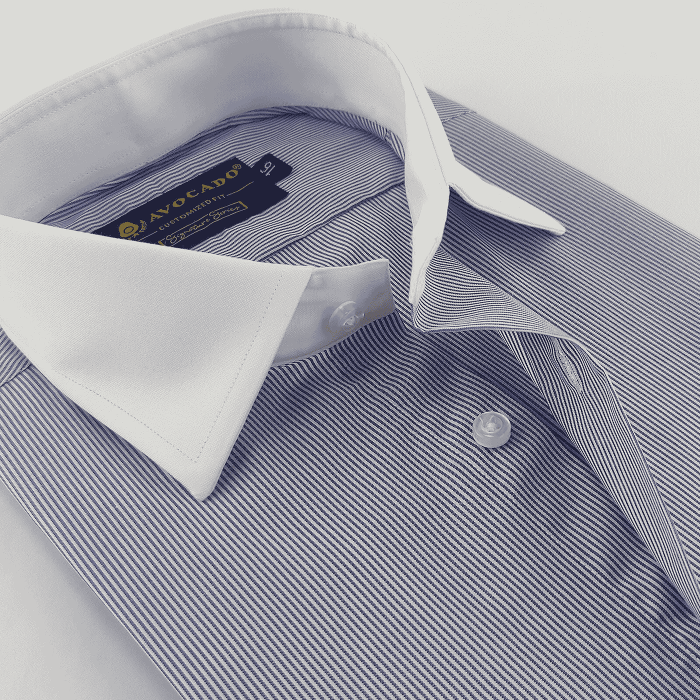 SIGNATURE NAVY AND WHITE LINING SHIRT