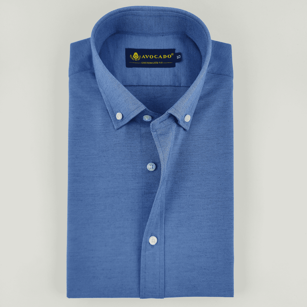 Royal Blue Dobby Texture Shirt