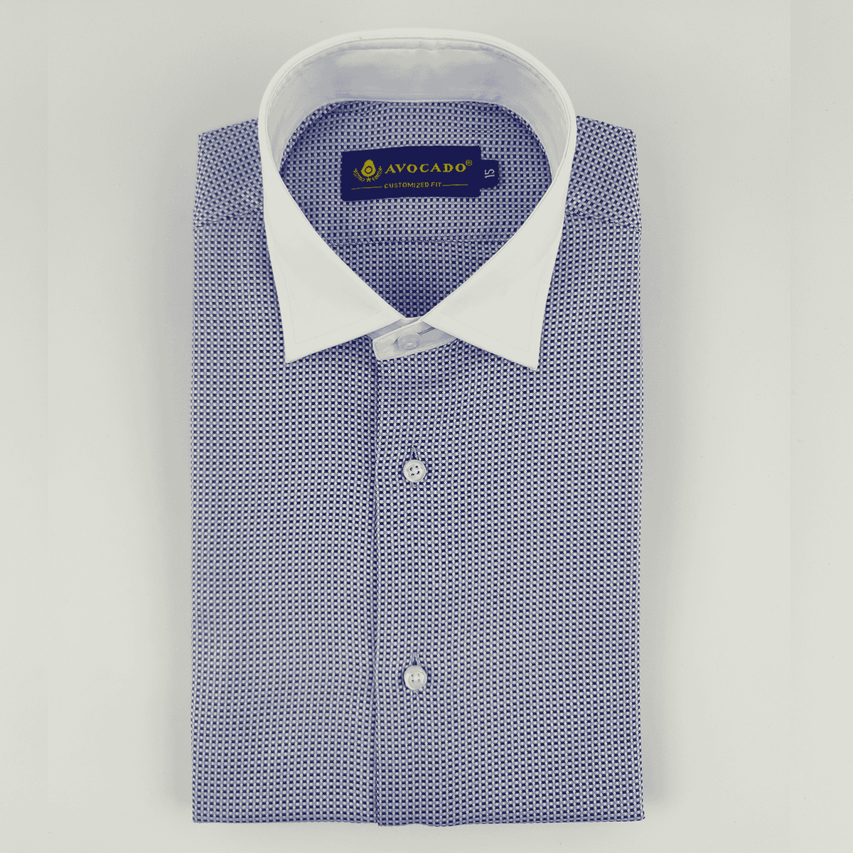 Royal Blue & White Dotted Shirt