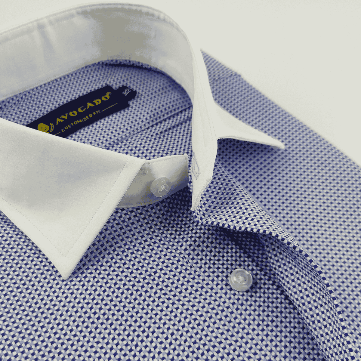 Royal Blue & White Dotted Shirt