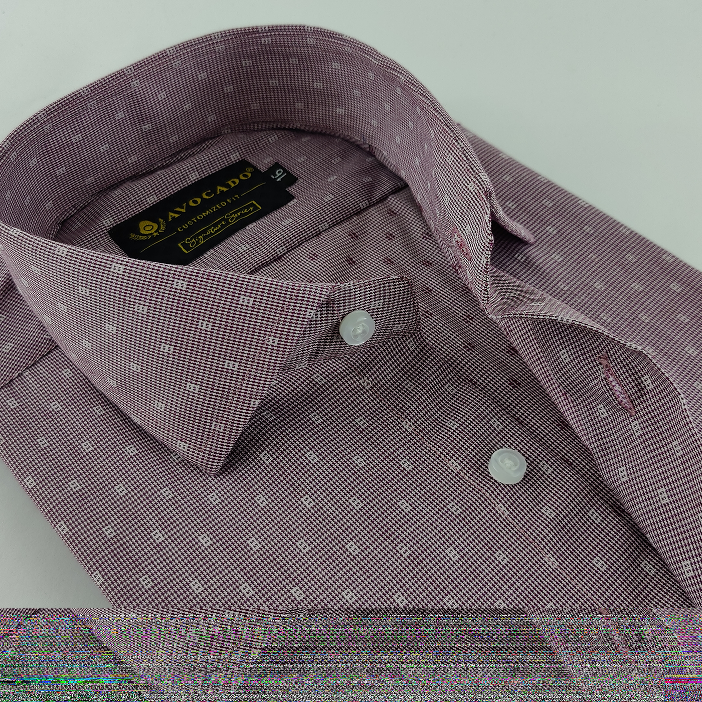 SIGNATURE MAROON POPLIN SHIRT