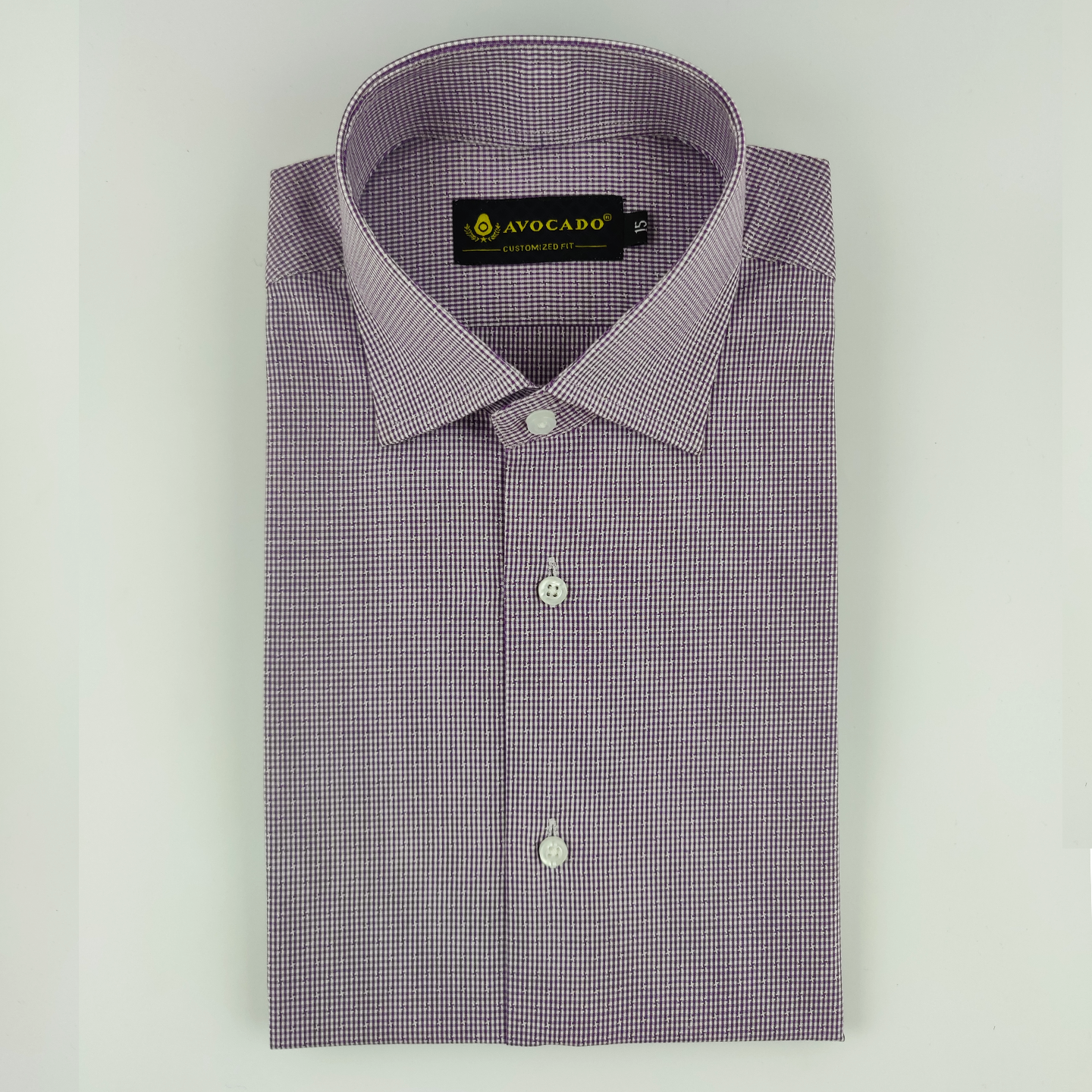 Purple Self Textured Formal Shirt