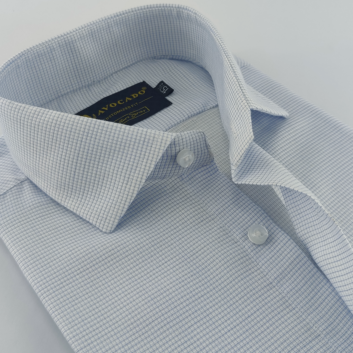 SIGNATURE WHITE AND BLUE CHECKERED SHIRT