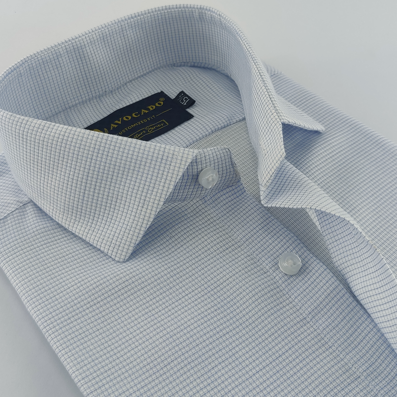 SIGNATURE WHITE AND BLUE CHECKERED SHIRT
