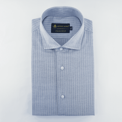 SIGNATURE ROYAL BLUE AND WHITE STRIPE SHIRT