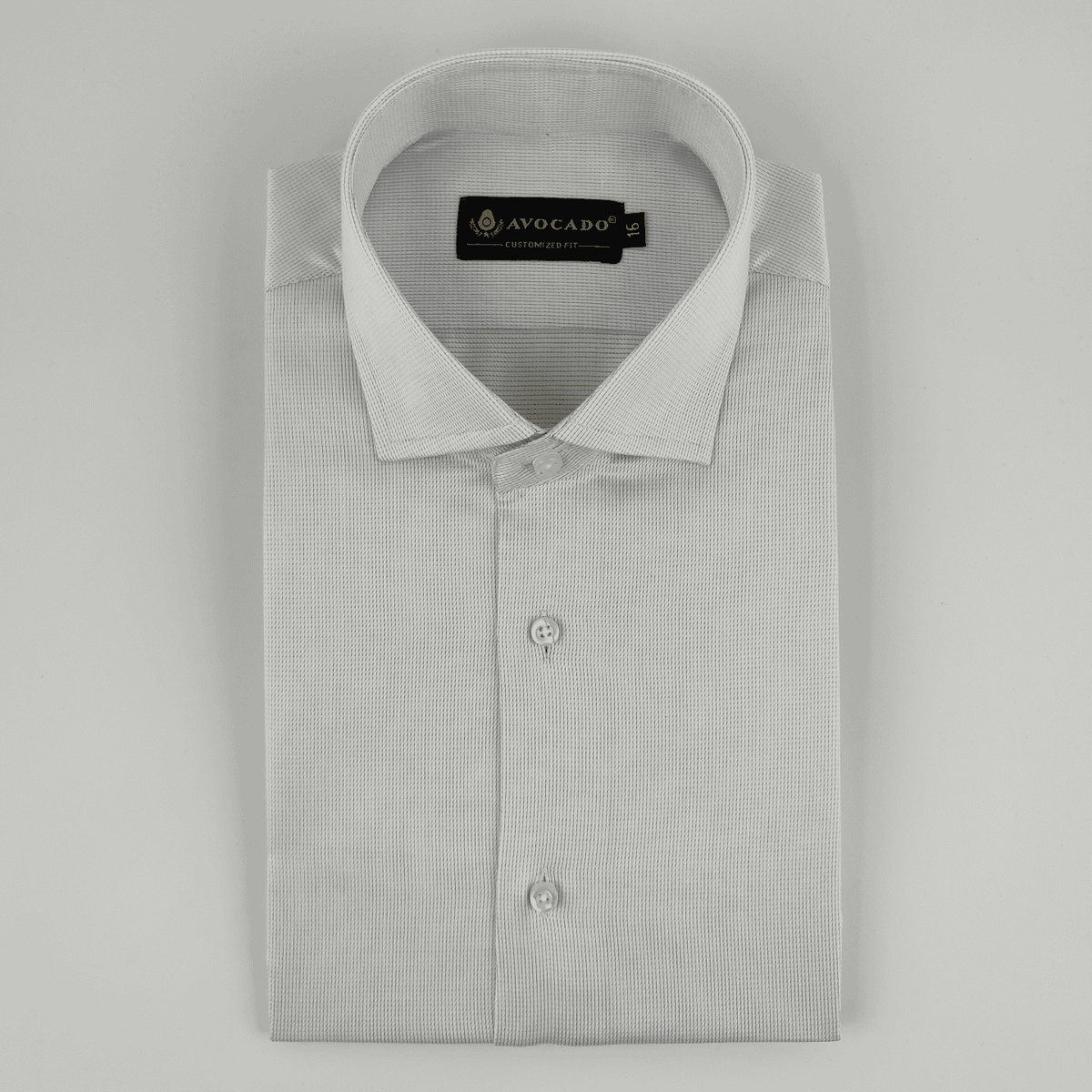 White & Light Blue Dotted Striped Shirt