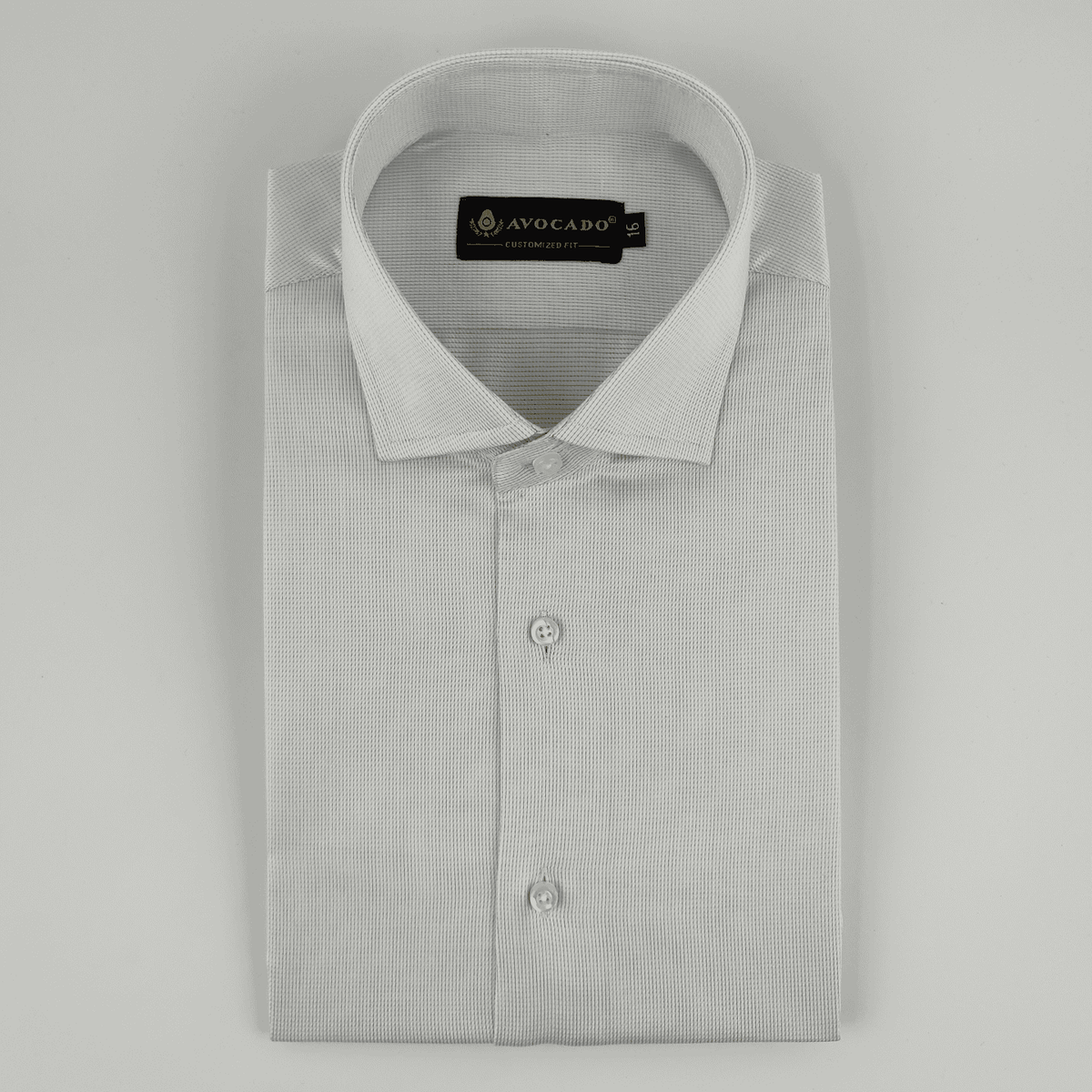 White & Light Blue Dotted Striped Shirt