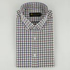 Grey & Navy Red Check Shirt