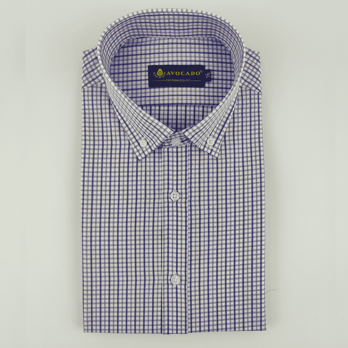 Royal Blue & Light Purple Check Shirt
