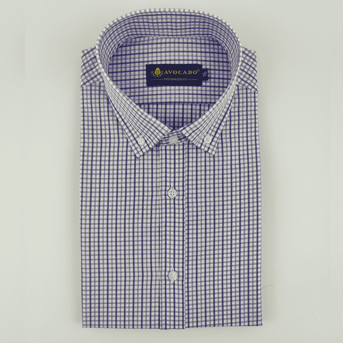 Royal Blue & Light Purple Check Shirt