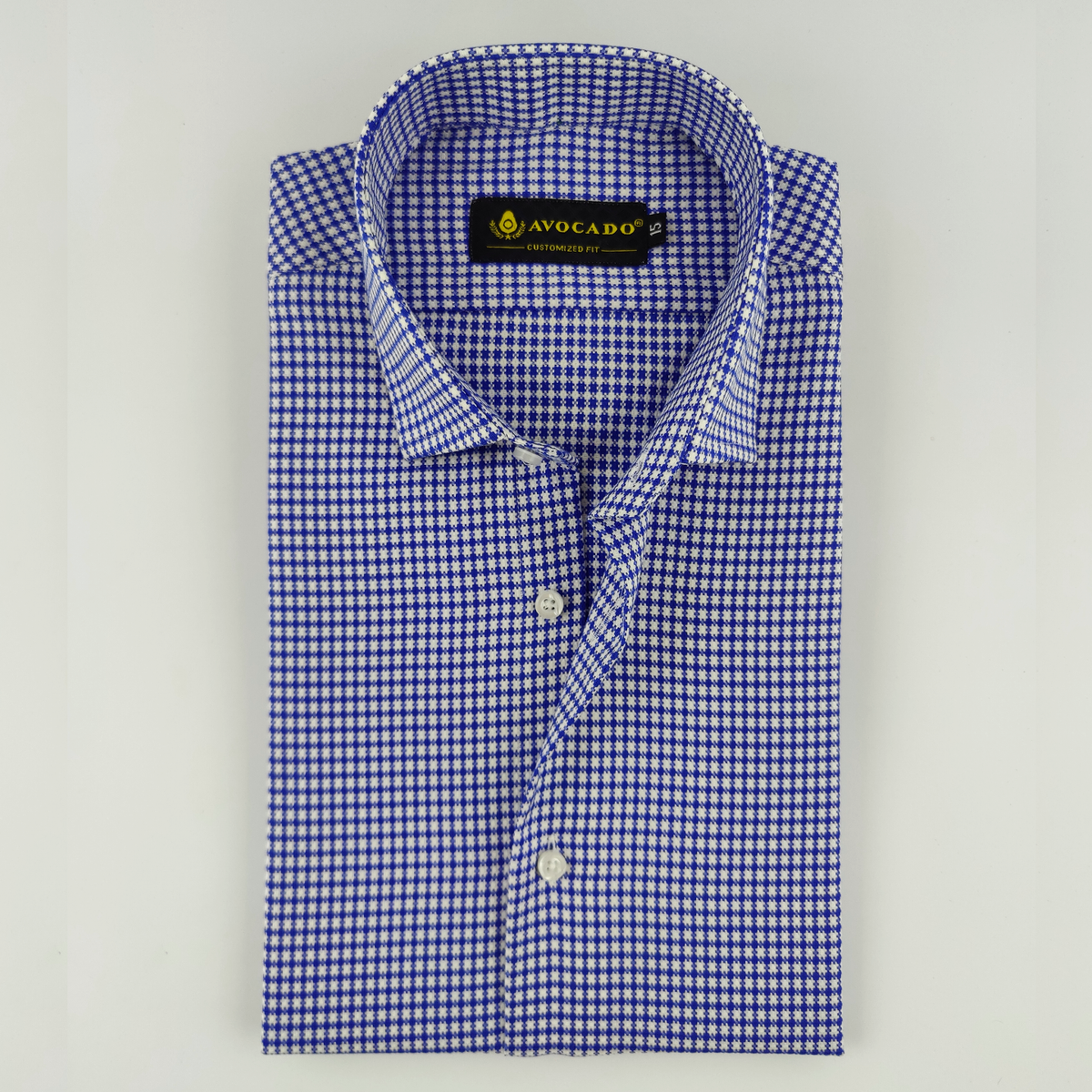 Royal Blue & white Textured Shirt
