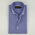 Royal Blue & white Textured Shirt