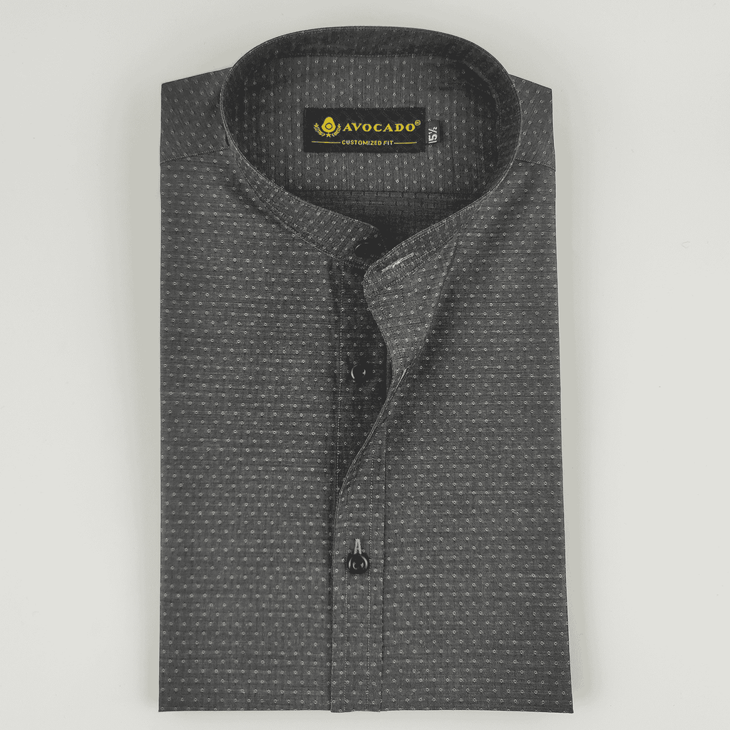 Black Denim Self Shirt