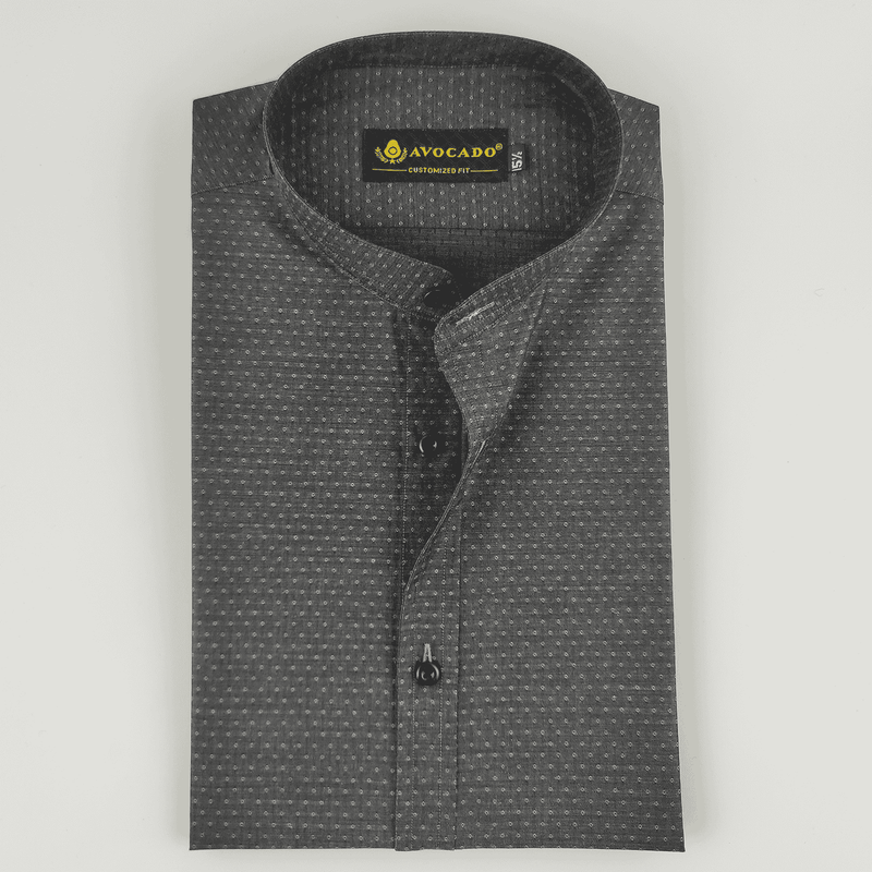 Black Denim Self Shirt