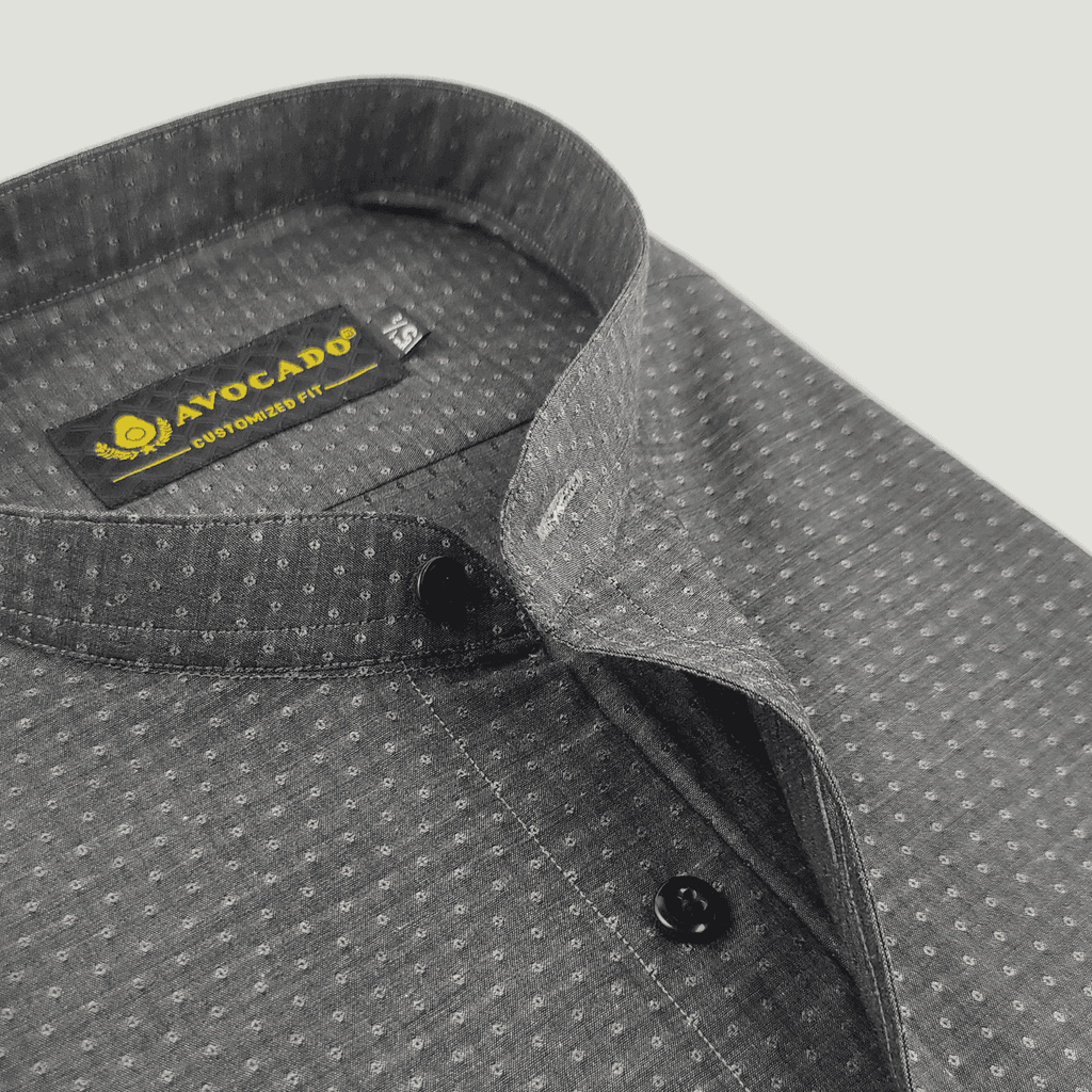 Black Denim Self Shirt