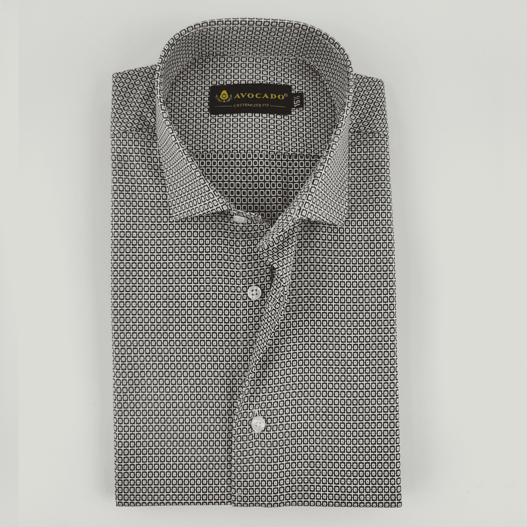 Dark Brown & White Check Shirt